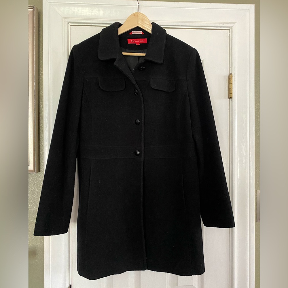 Women’s Anne Klein single breasted wool coat sz L